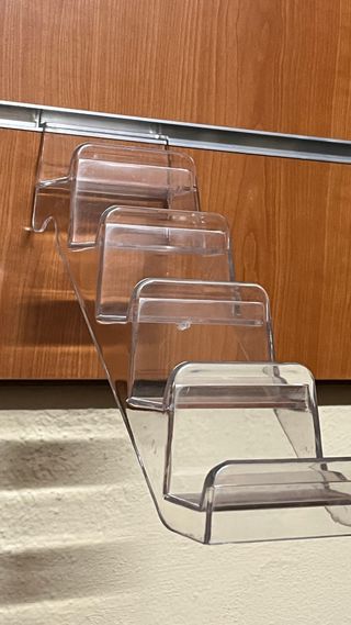 Expositores transparentes para pared