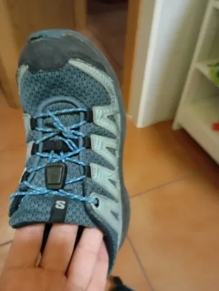 Zapatillas Salomon Montaña Niña Azul/Gris