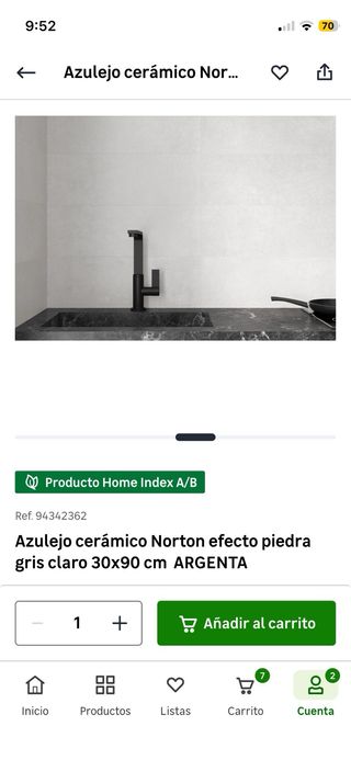 Azulejo Cerámico Norton 90x30 Gris Claro