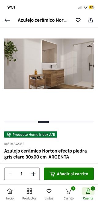 Azulejo Cerámico Norton 90x30 Gris Claro