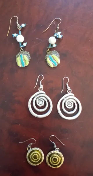 Set 6 orecchini, 3 in argento 925