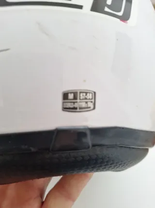 Casco de moto blanco KRP