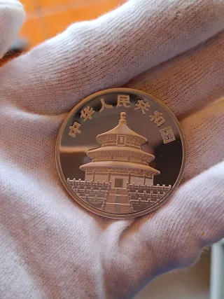 Onza de Plata Panda 1oz Ag.999. En cápsula