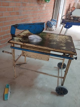 Mesa sierra corte madera disco nuevo