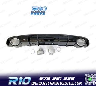 DIFUSOR AUDI A4 B9 S LINE 16- LOOK RS4 NEGRO BRILLO