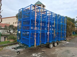 Jaulas metálicas apilables para palets