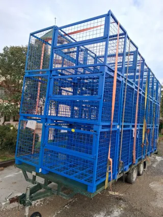 Jaulas metálicas apilables para palets