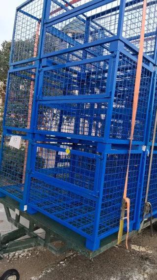 Jaulas metálicas apilables para palets