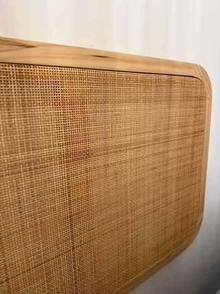 Cabecero madera natural 135cm ratán