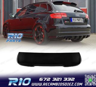 ALERON AUDI A3 8P HATCHBACK 04-13 LOOK RS3 NEGRO BRILLO