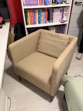 Butaca IKEA beige tela