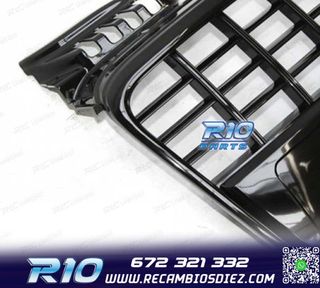 PARRILLA AUDI A4 B7 04-09 LOOK S LINE NEGRO BRILLO