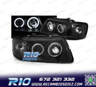 FAROS AUDI A3 8L 96-00 OJOS ANGEL CCFL FONDO NEGRO