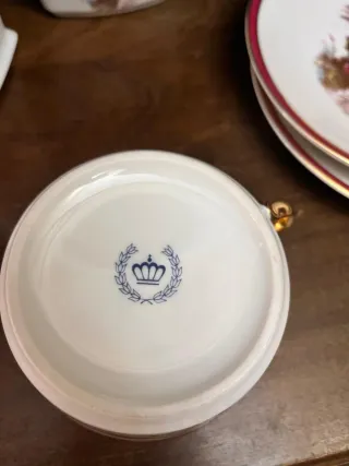 Juego de café de porcelana con diseño oriental
