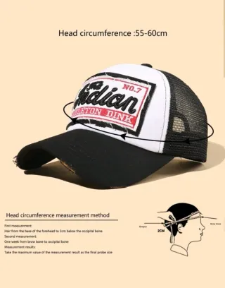 Gorra Indian Negra y Blanca