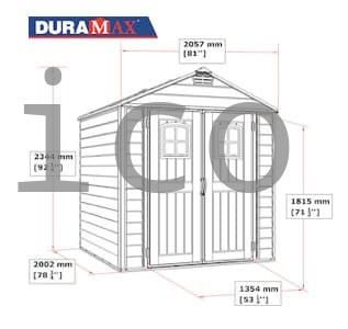 Caseta PVC Storemax Plus 209x210x231 cm - Duramax