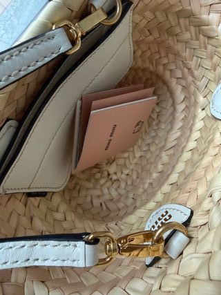 Borsa Miu Miu paglia e pelle