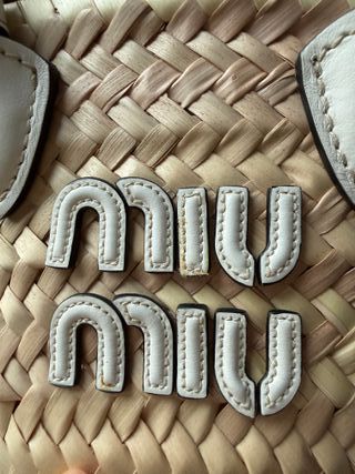 Borsa Miu Miu paglia e pelle