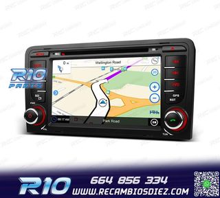 RADIO NAVEGADOR 7" AUDI A3 8P 03-12 USB GPS TACTIL HD