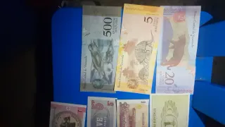 Lote Billete Bolívares Venezuela 2017 y algun mas