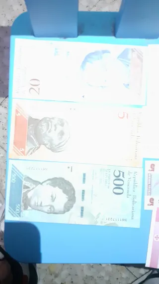 Lote Billete Bolívares Venezuela 2017 y algun mas