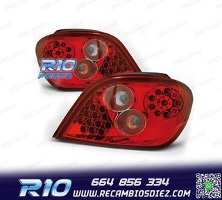 PILOTOS PARA PEUGEOT 307 01-07 LED ROJO CROMO 3/5 PUERTAS