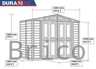 Caseta PVC Duramate III 160x239x185 cm - Duramax