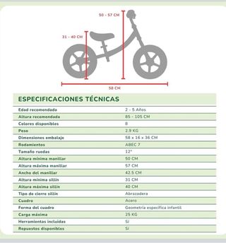 Bicicleta Sawyer sin pedales amarilla