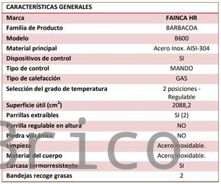 Barbacoa Gas Serie 500 - B600