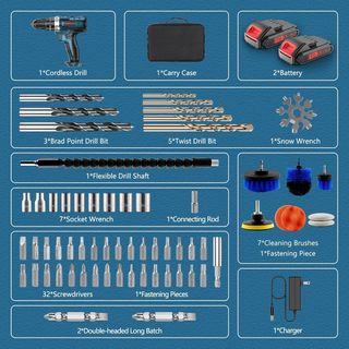 Taladro Atornillador 2 Baterías 21V