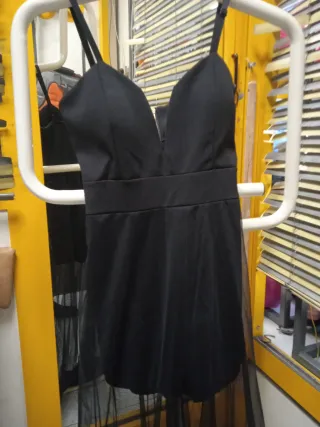 Vestito corto nero donna