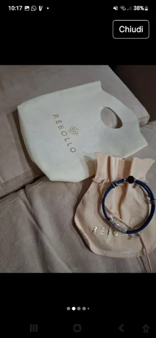 Bracciale Rebollo Uomo Acciaio Blu