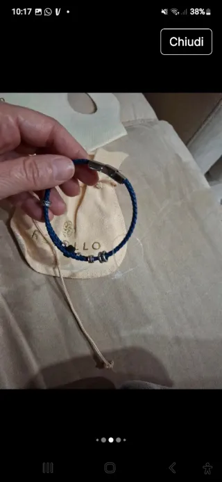 Bracciale Rebollo Uomo Acciaio Blu
