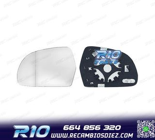 CRISTAL ESPEJO BASE IZQUIERDO AUDI A3 08-10
