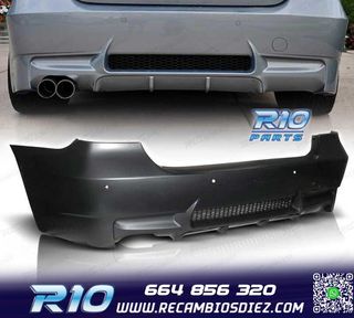 PARAGOLPES TRASERO BMW E90 LOOK M3 PDC SALIDA DOBLE IZQ