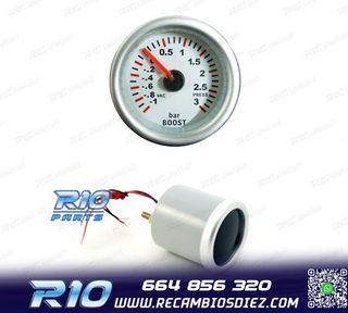 RELOJ PRESIÓN TURBO FONDO BLANCO ILUMINADO