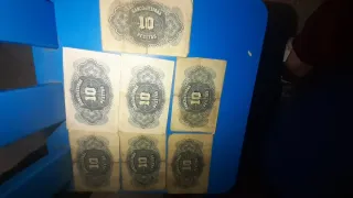 7 Billetes 10 Pesetas Banco de España