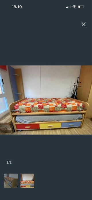 Cama nido con cajones