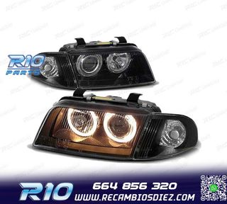 FAROS AUDI A4 B5 94-98 OJOS ANGEL CLASSIC NEGROS