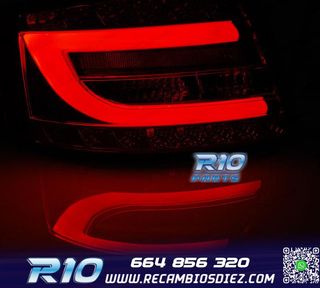 PILOTOS AUDI A6 C6 04-08 SEDAN LED ROJO AHUMADO 7 PINS