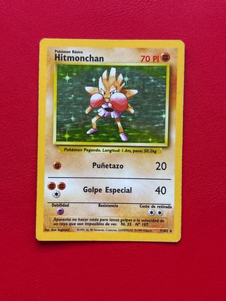Carta Pokémon Hitmonchan holo base set español