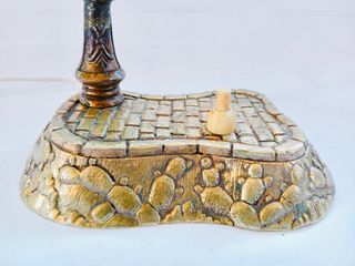 LÁMPARA DE MESILLA ANTIGUA DE BRONCE