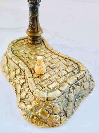 LÁMPARA DE MESILLA ANTIGUA DE BRONCE