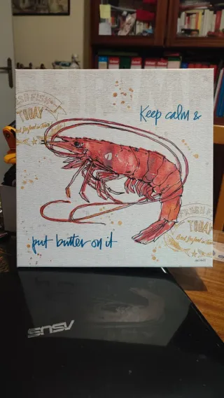 Quadro con gambero rosso