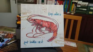 Quadro con gambero rosso