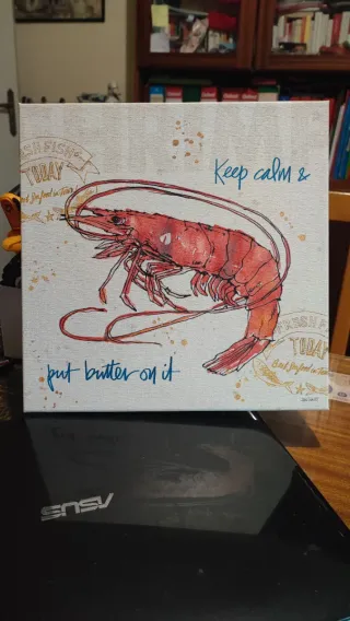 Quadro con gambero rosso