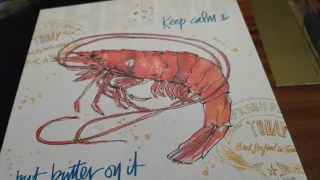 Quadro con gambero rosso