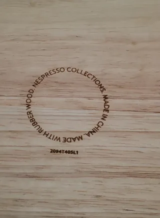 Vassoio Nespresso in legno con manici