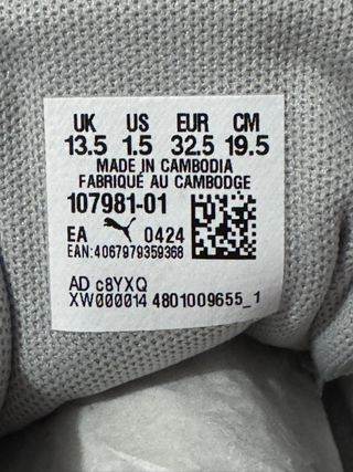 Zapatillas Puma Trucó III Talla 32.5 Nuevas