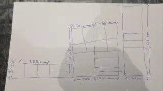 Mueble de salón madera y blanco